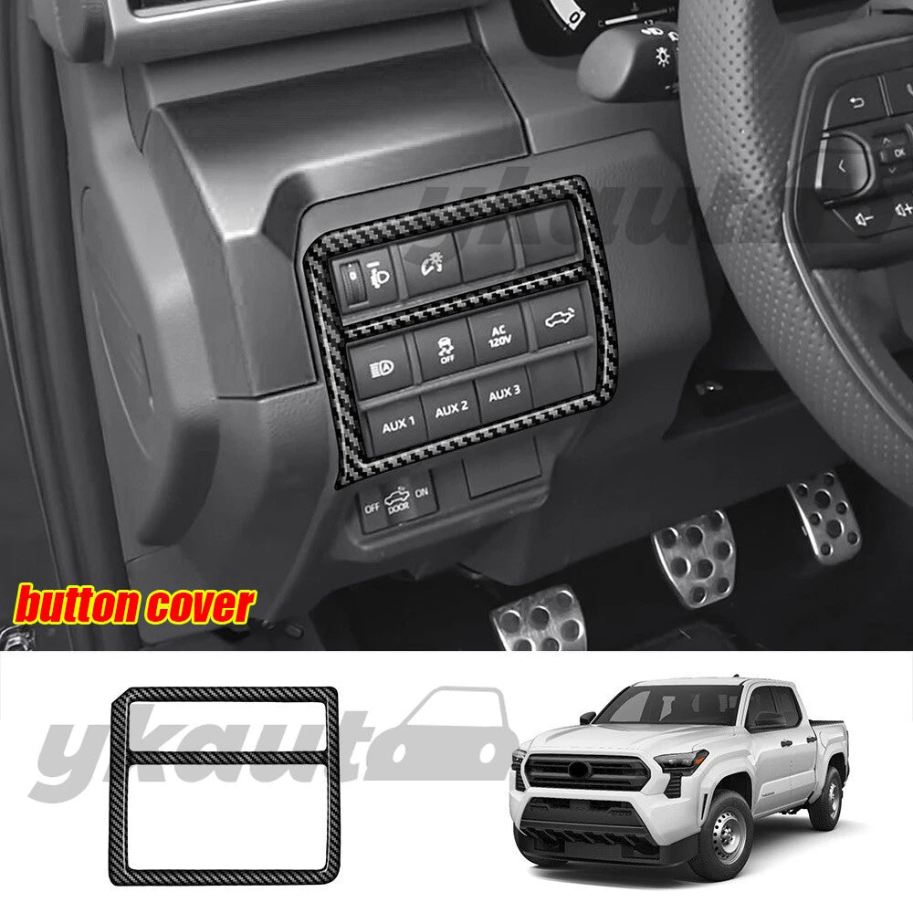 26pcs Carbon Fiber Interior Accessories Kit Cover Trim for Toyota Tacoma (2024–2024)