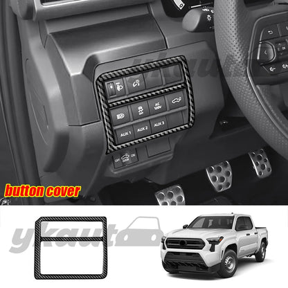 26pcs Carbon Fiber Interior Accessories Kit Cover Trim for Toyota Tacoma (2024–2024)