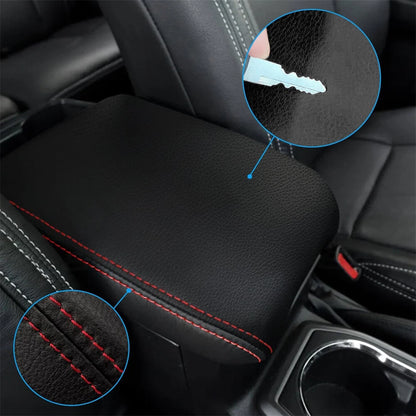 Leather Center Console Lid Armrest Cover for Toyota Tacoma (2016-2023)