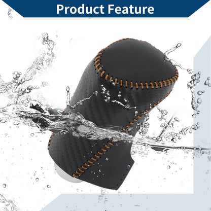 Gear Shift Knob Cover for Chevrolet Equinox Black Carbon Fiber Brown