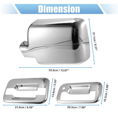 Chrome Mirror & Door Handle Covers for Ford F-150 (2015-2023)