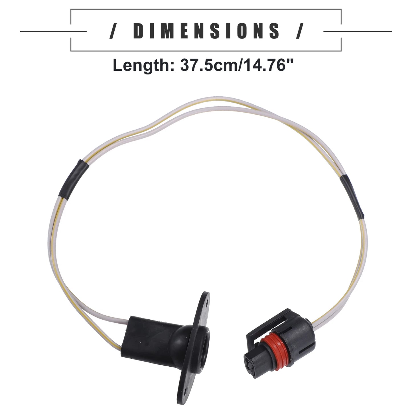 License Plate Light Wire Harnesses for Dodge 1500 (1994-2001) - 2 x Black Plastic