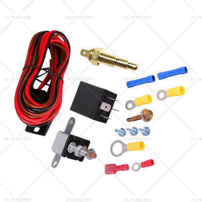 180°F Electric Fan Thermostat Relay Switch Kit for Vehicles