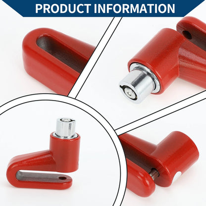 Bicycle Lock Portable Ring Anti-Theft Bike Lock for Bicycle Red
