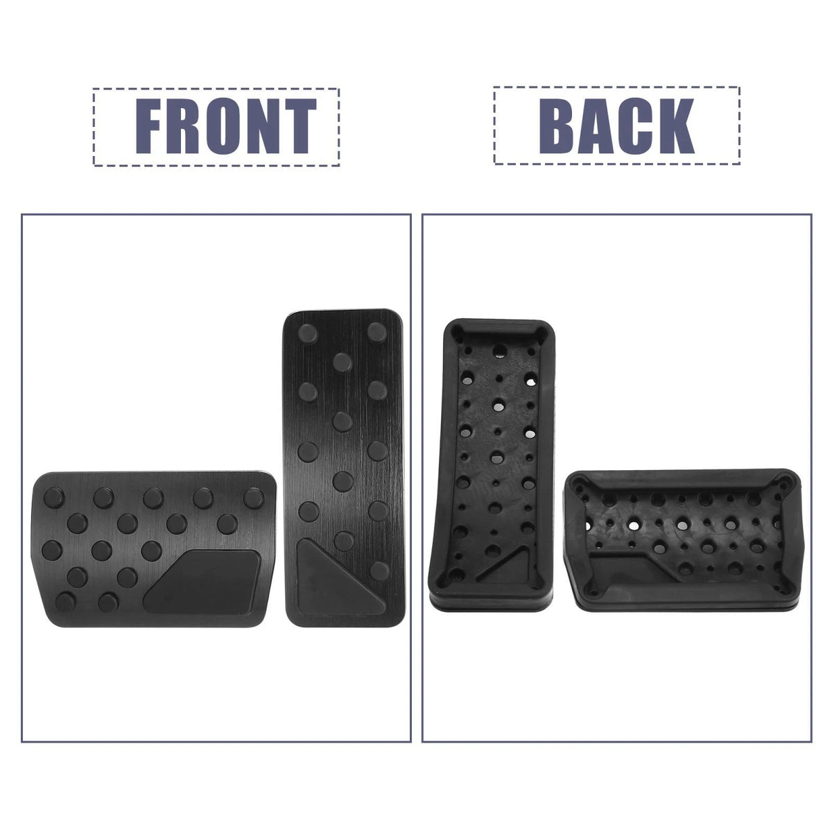 Car Brake Pedal Pad & Gas Accelerator Cover for Jeep (2011-2021) Black