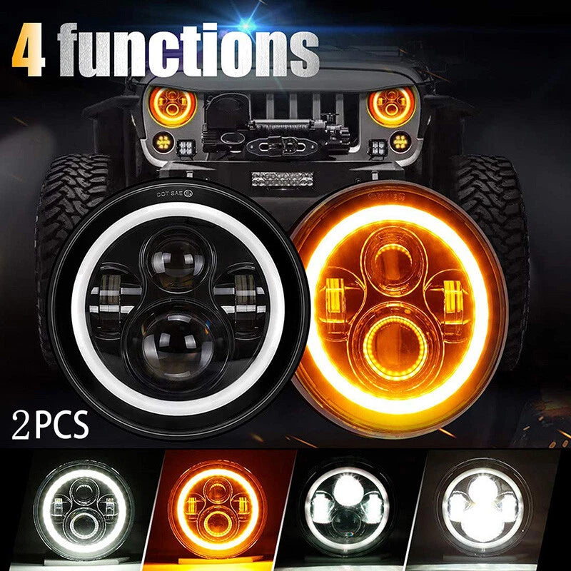 LED Turn Signal Fog Light Halo for Jeep Wrangler JK LJ TJ CJ (2007-2018)
