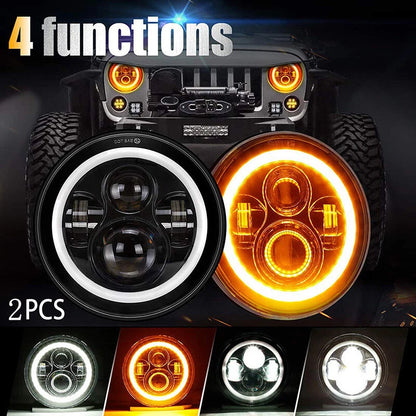 LED Turn Signal Fog Light Halo for Jeep Wrangler JK LJ TJ CJ (2007-2018)