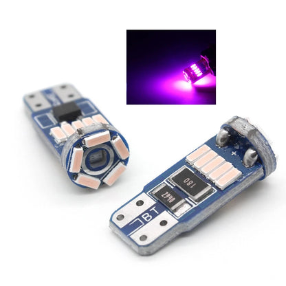 8x T10 4014 15SMD Violet LED Dome Map Bulbs for Car