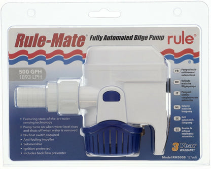 Automatic Bilge Pump 500 GPH 12V for Rule Mate RM500B