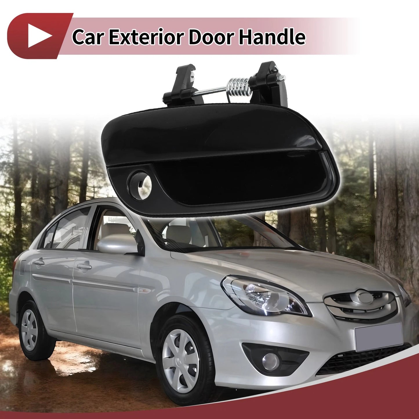 Exterior Door Handle for Hyundai Elantra Front Right Black (2011-2016)