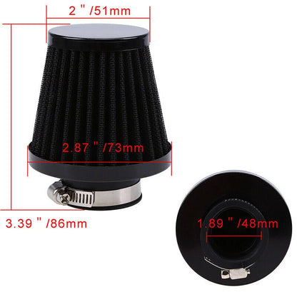 Washable Air Intake Filter Pod Cleaner 48mm for Honda CB350 CB360 CB500T CL