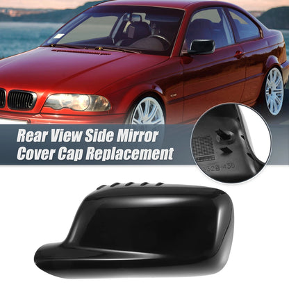 Left Side Mirror Cover Cap Gloss Black for BMW 3 Series, 7 Series (2000-2006)