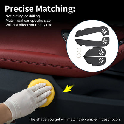 Anti Kick Pad Sticker Protector for Infiniti QX70 Black (2013-2014)