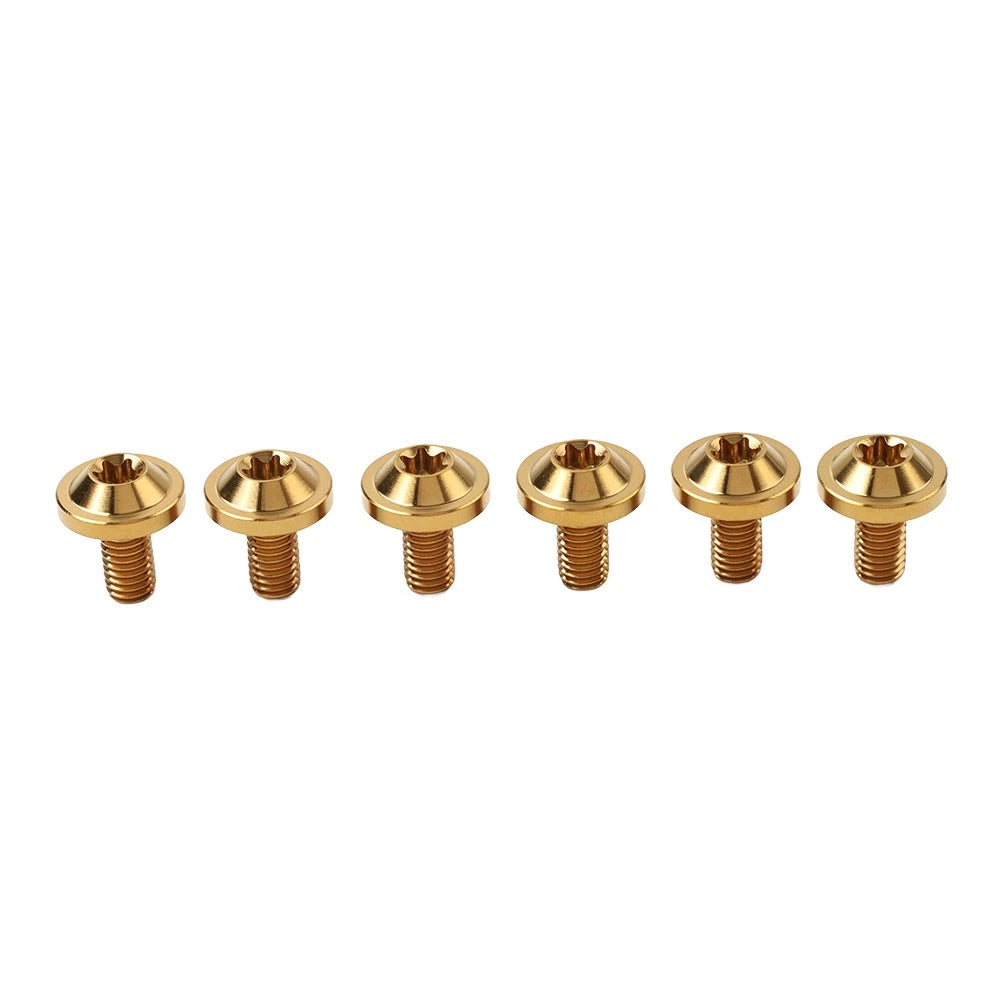 6 x Universal Titanium M5 Truss Torx Screws 10mm for Bike Motorcycle Gold