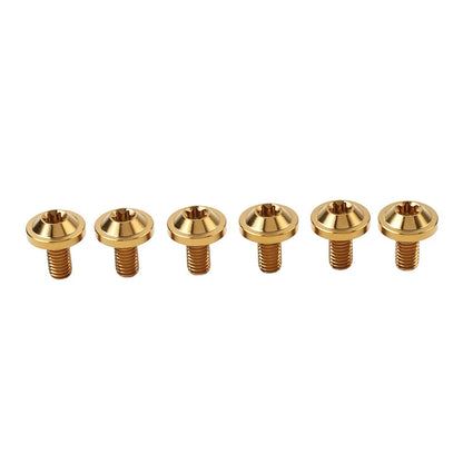 6 x Universal Titanium M5 Truss Torx Screws 10mm for Bike Motorcycle Gold