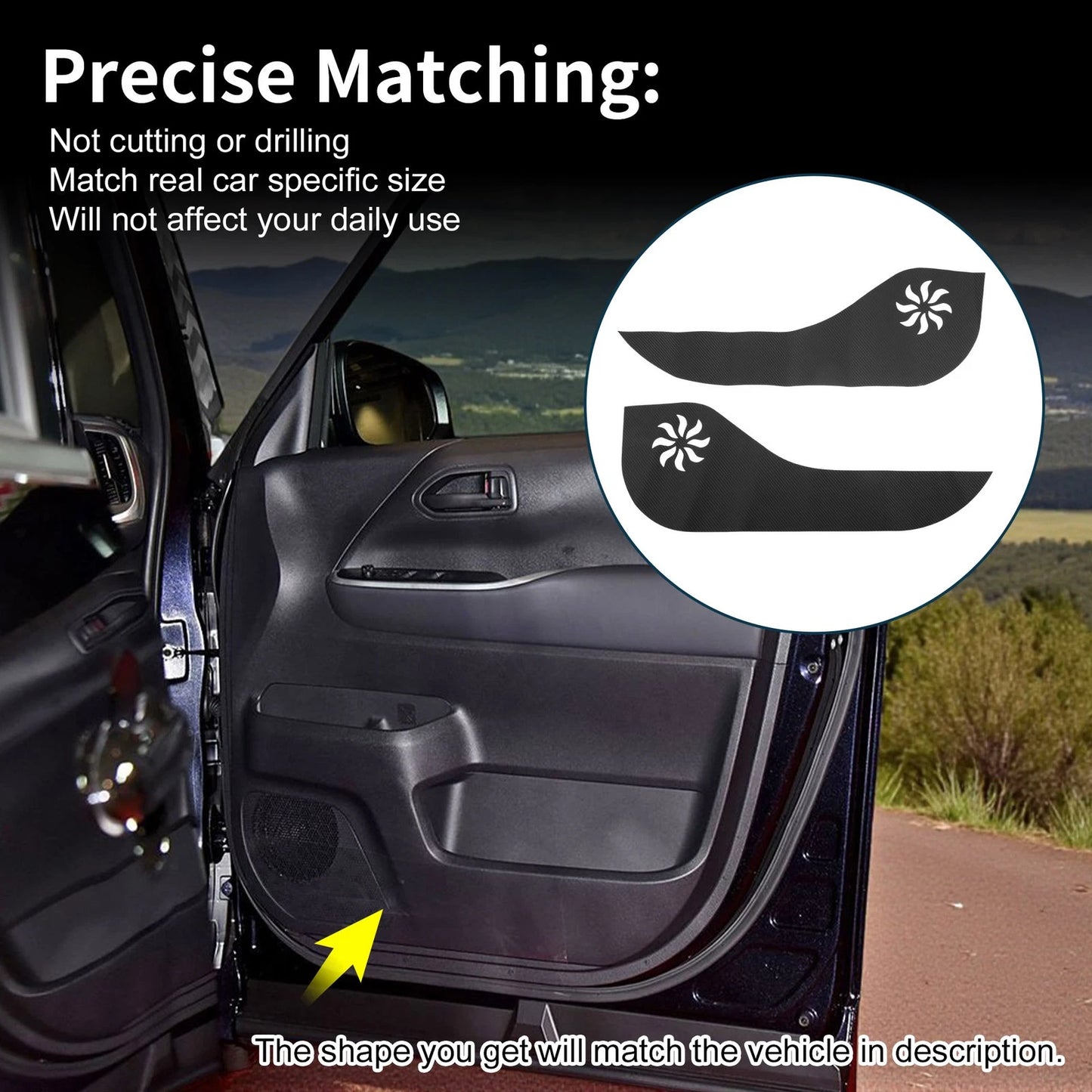 Leather Door Kick Pad Sticker for TOYOTA NOAH 80-Series ZWR80W ZRR80W