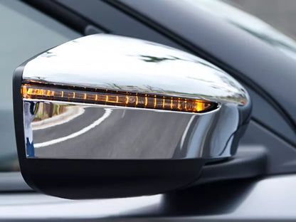 ABS Rearview Mirror Side Lid Cover Trim for Nissan Kicks (2016-2020) 2 x Chrome