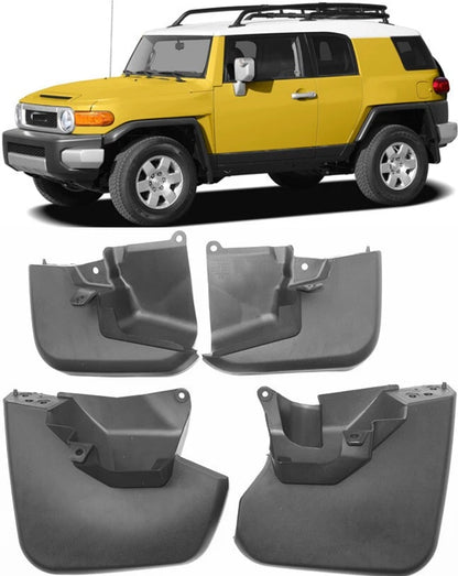 4x Front & Rear Splash Guards Mud Flaps Fender for Toyota FJ Cruiser (2007–2014)