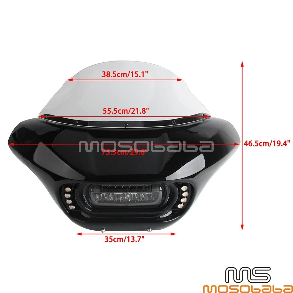 ABS Fairing Windshield w/Bracket & Turn Signal for Softail Street Bob (2018-2023)