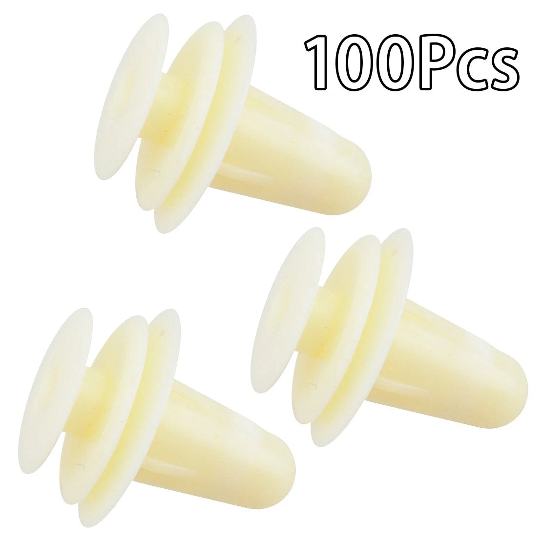100pcs White Door Panel Clips for Toyota Mazda Isuzu
