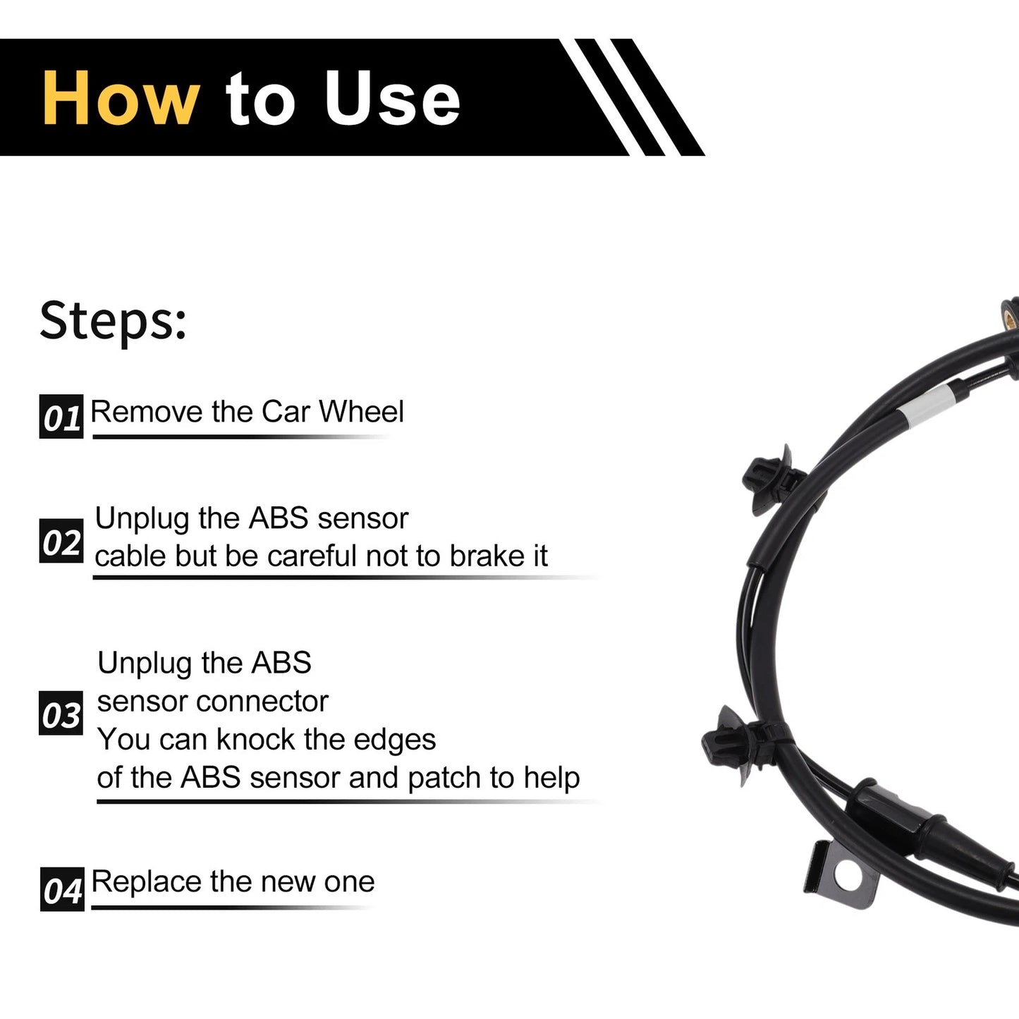 ABS Wheel Speed Sensor for Hyundai Elantra (2020-2025) 1 x Left Front