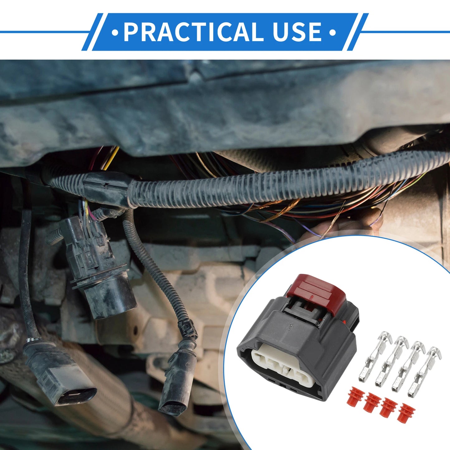 4 Pin Air Pressure Sensor Connector Plug for Ford Mazda (2000-2005)