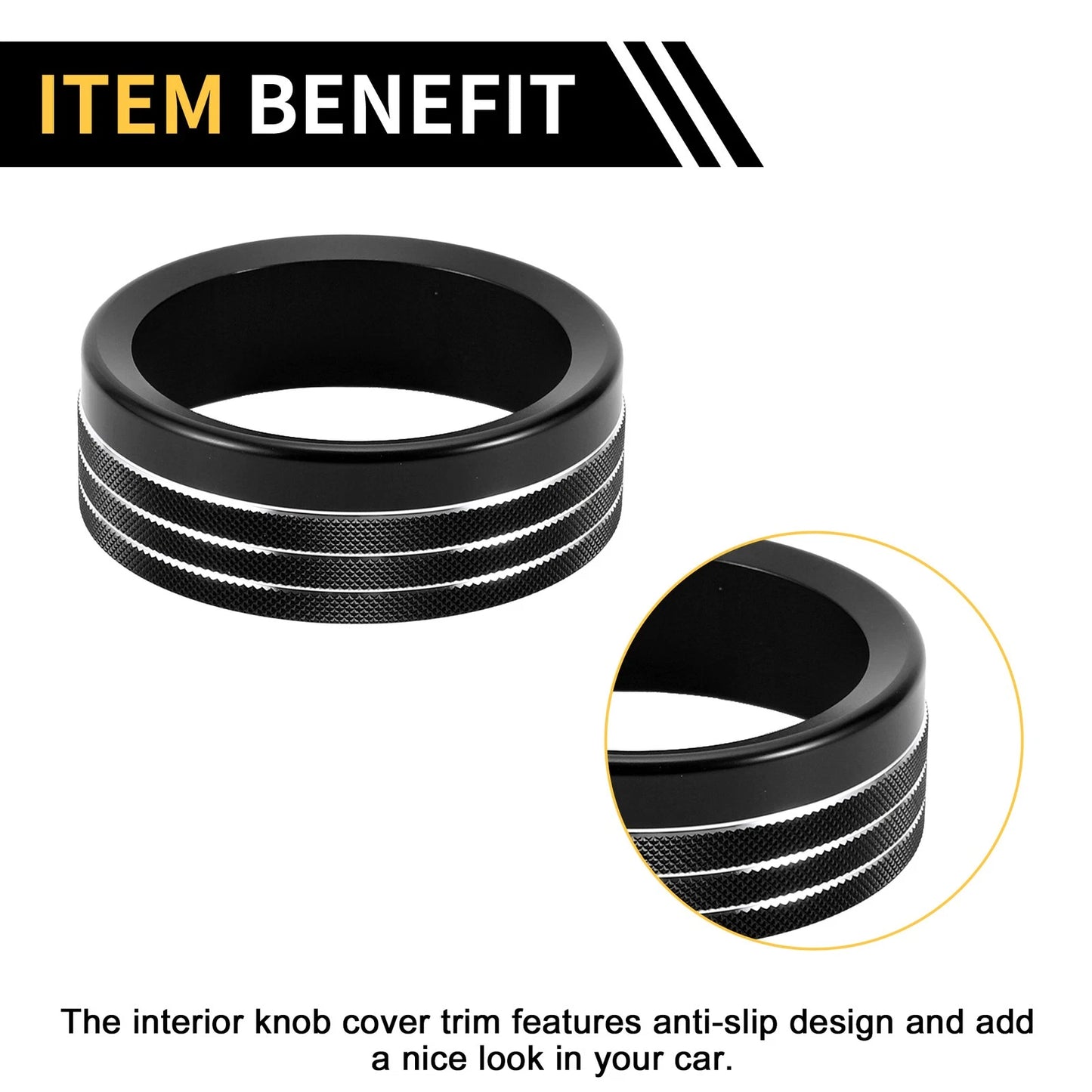Gear Shift Control Knob Cover Ring for Ford Maverick (2022) - Black 1 x Pc