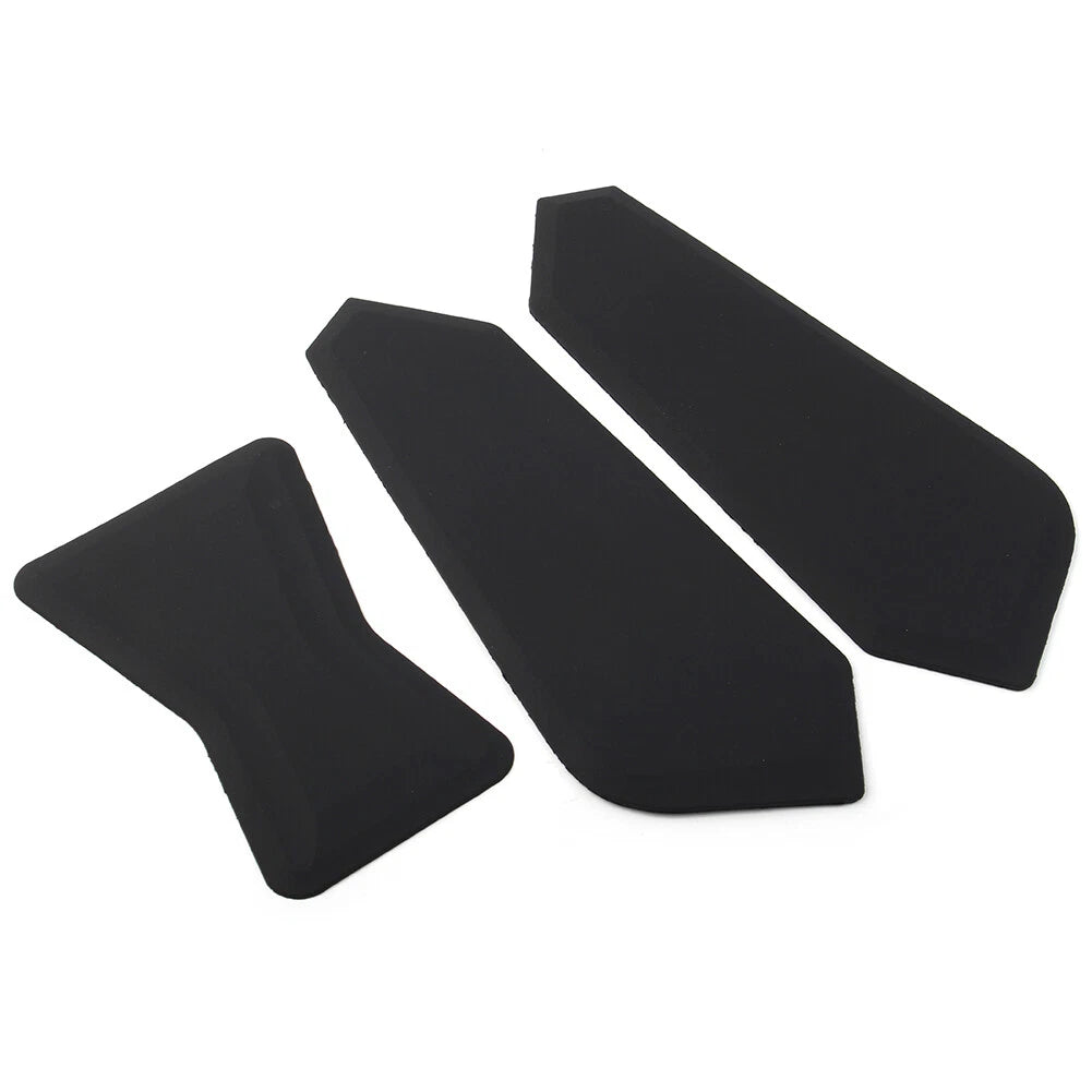 3 x Black Slip Sticker Traction Pads for BMW F750GS F850GS (2018-2023)