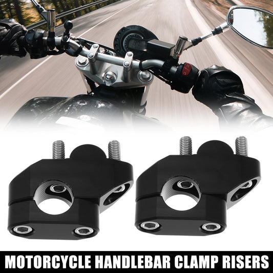 2 x Handlebar Bracket Clamps Risers 7/8" 22mm Bar Mount for Motorcycle