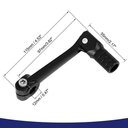 1 x 0.47 inch Motorcycle Shift Lever Folding Gear Shifter Black Universal