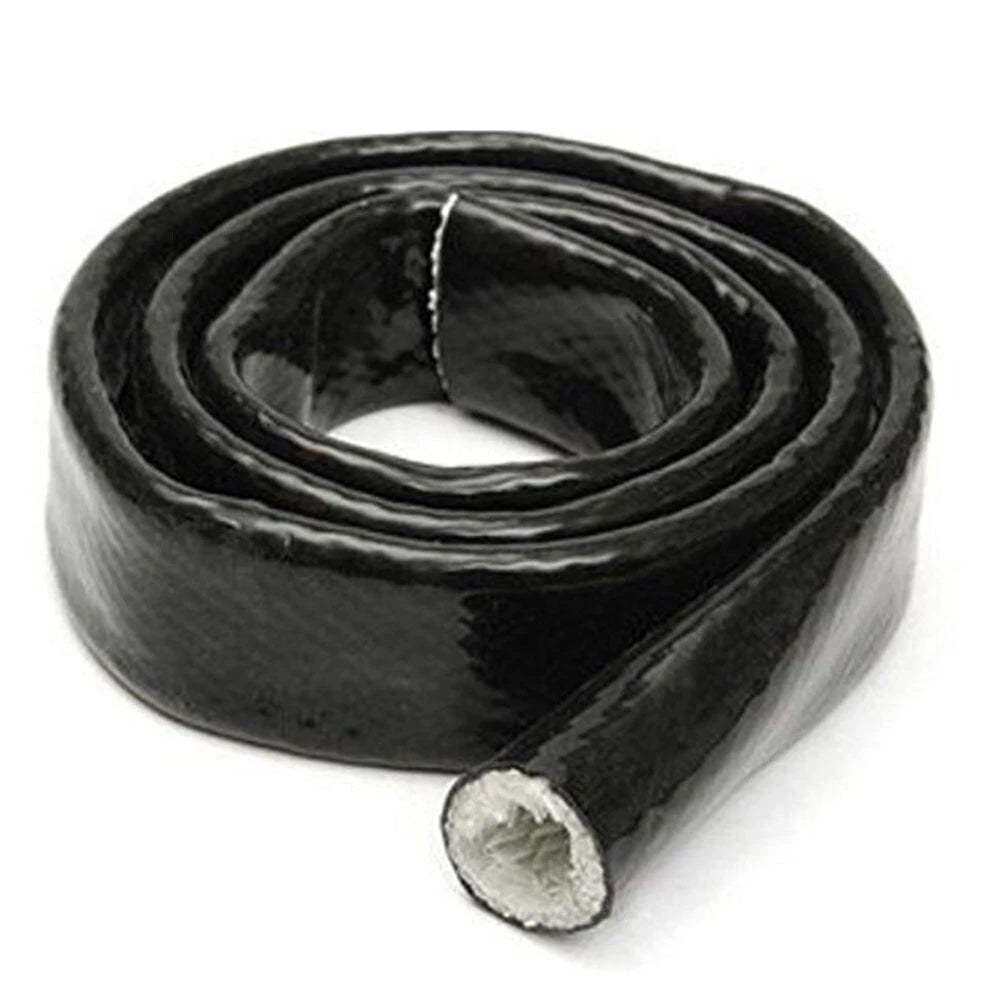 Black Anti-Flame Sleeve Heat Shield Hose ID-10MM for 6AN Oil Fuel Lines