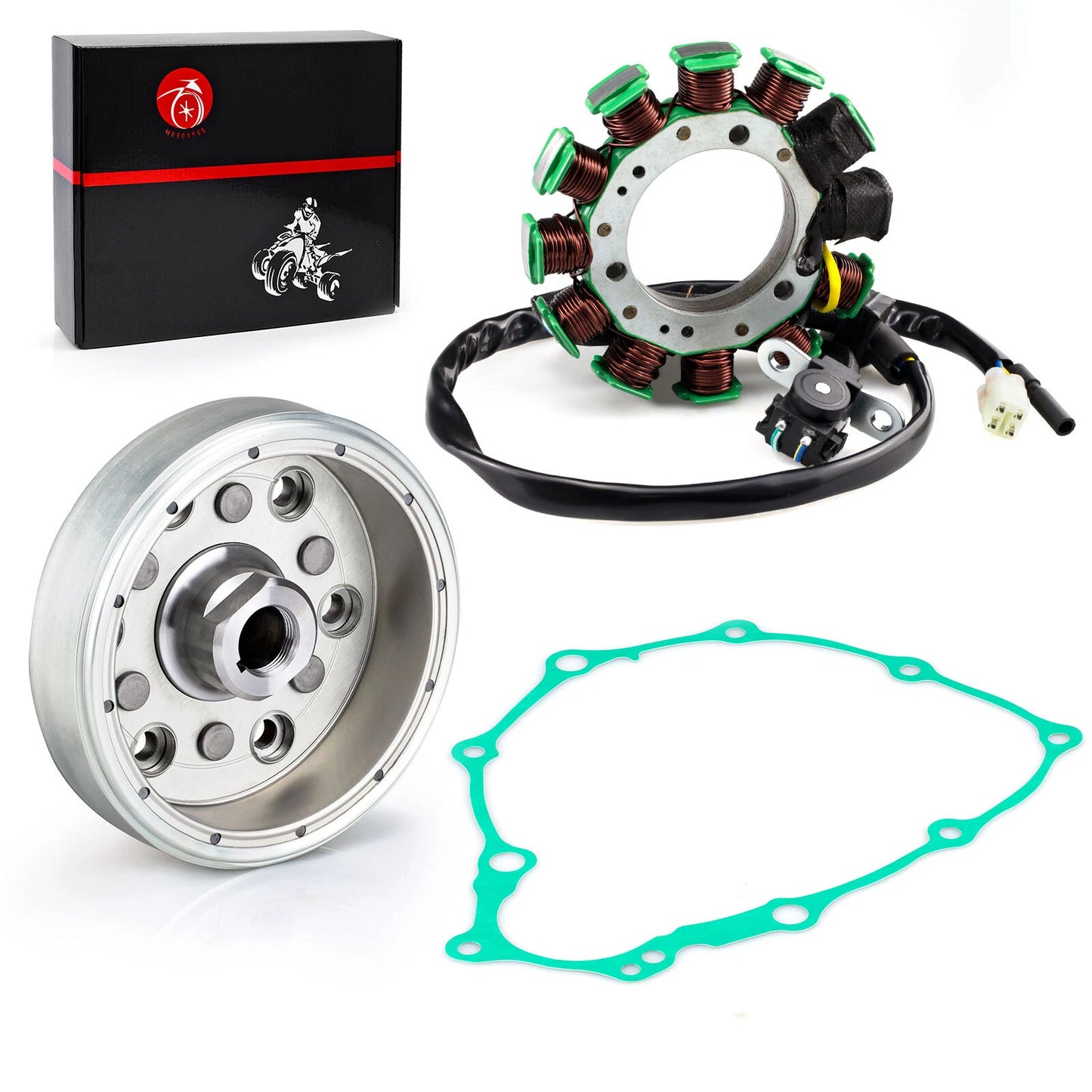 Magneto Flywheel & Stator w/Gasket for Honda TRX400EX/TRX400X 99-14