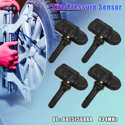 4 x Tire Pressure Monitoring System Sensors 434MHz for Jeep Cherokee (2014-2023)