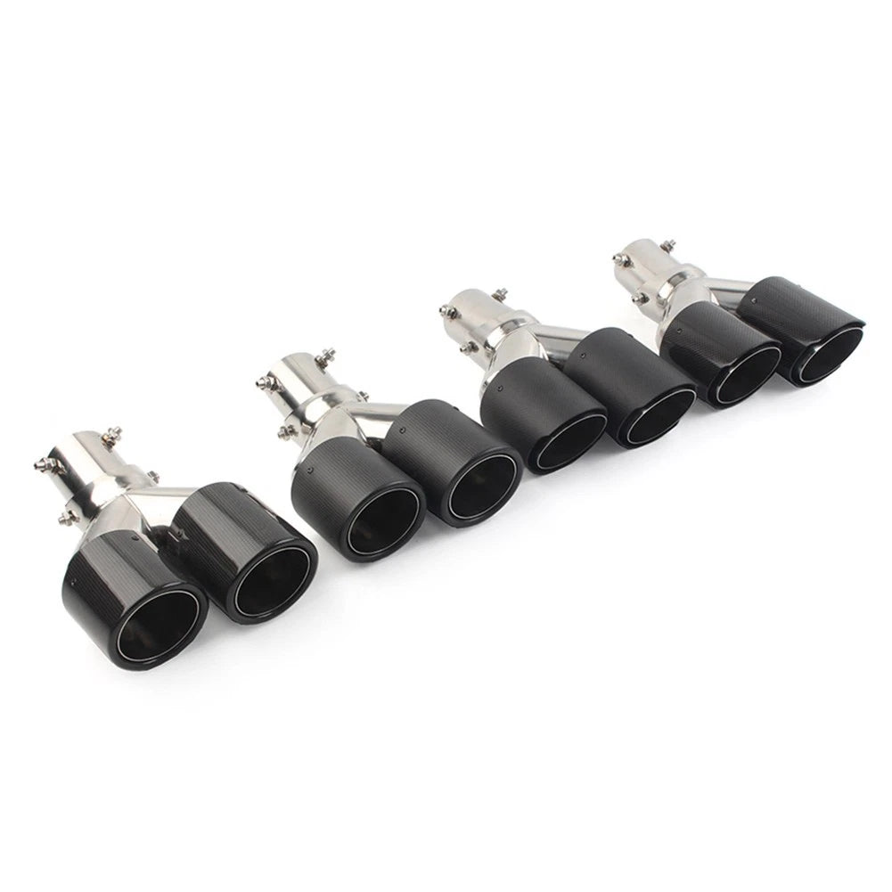 89mm Y Shape Double Exit Exhaust Muffler Tip for Car - Outlet