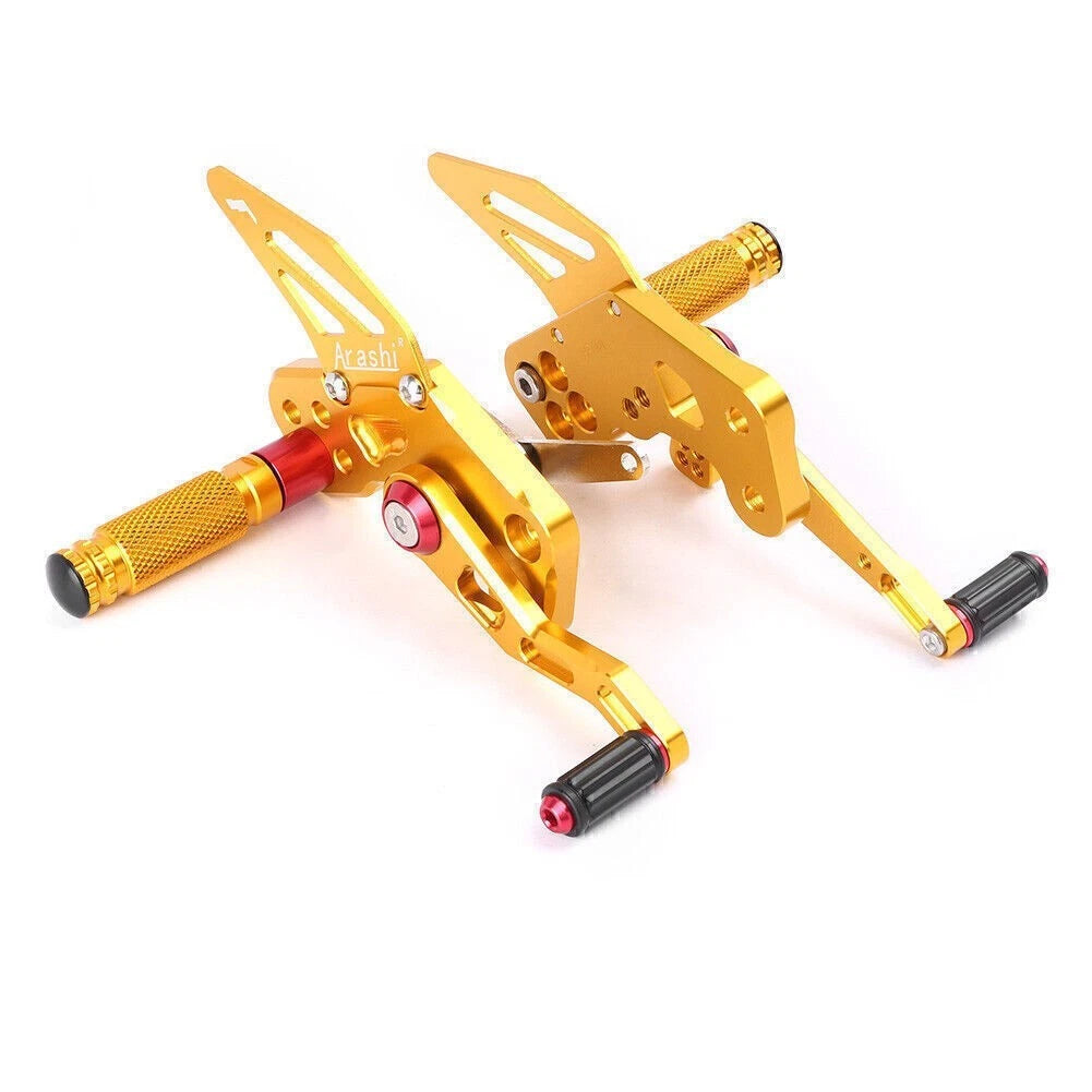 Adjustable Rearsets Foot Pegs for Kawasaki Z125 (2016-2018) Gold