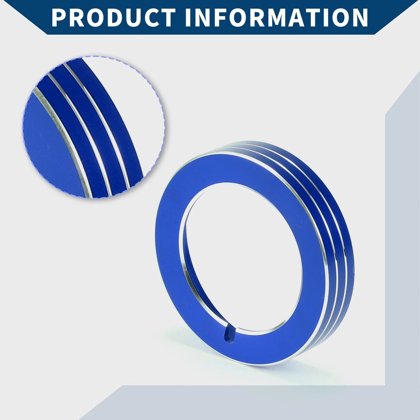 Headlight Switch Knob Cover Ring for Ford Mustang 2015-2020 Blue 1 x