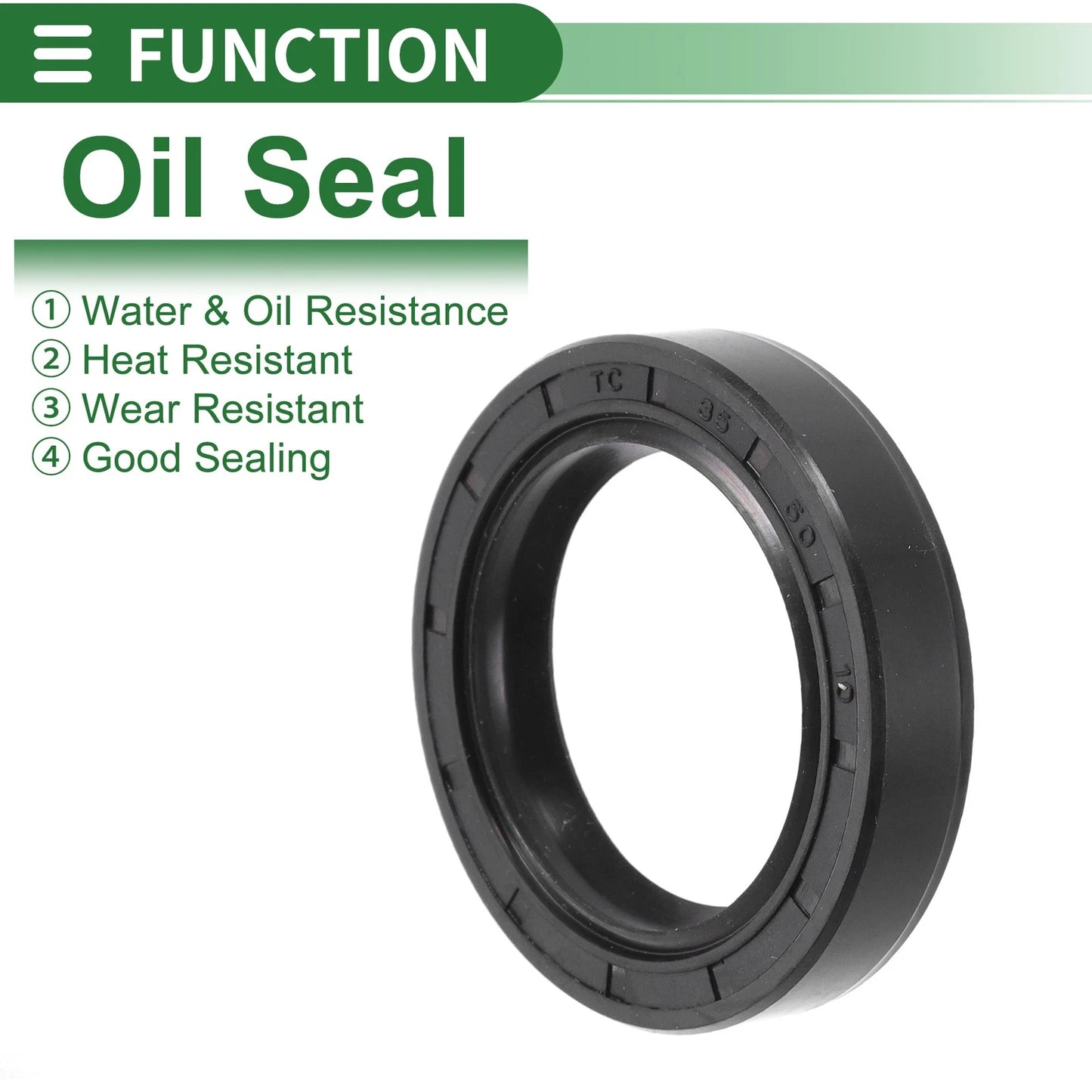 Oil Seal / 35x50x10mm / NBR Rubber Rotary Shaft Seal Black 5 x for Make Model