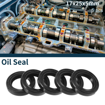Oil Seal / 17x25x5mm / Seal Ring Rotary Shaft Seal NBR Rubber