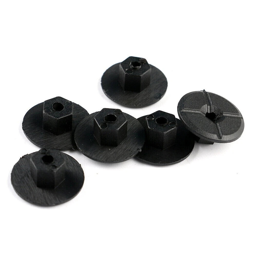 Pack of 10 Black Liner Plastic Nuts for Mercedes W201 (1982–1993)