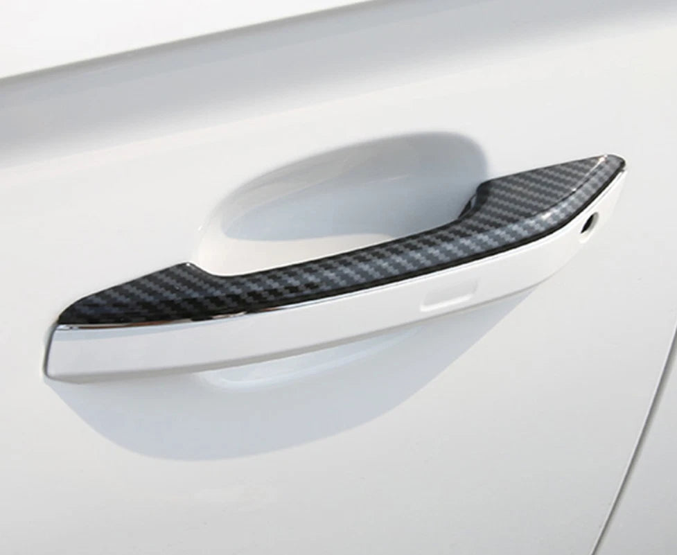 Carbon Fiber Half Pack Door Handle Lid Cover Trim for Audi Q5 (2018-2022) 4 x pcs