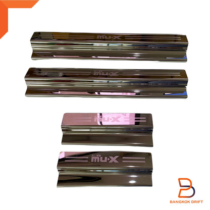 4x Chrome Door Sill Scuff Plates for Isuzu MU-X MUX (2021-2024)