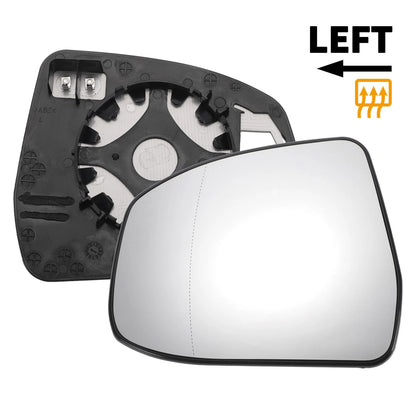 Left Side White Heated Mirror Glass for Ford Focus (2008-2018)