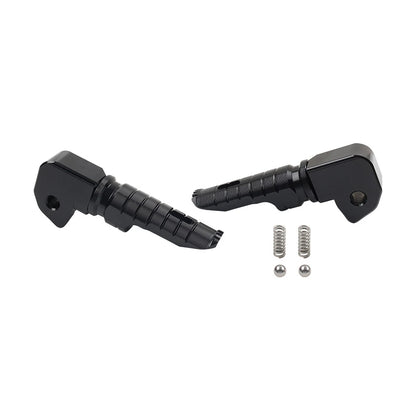 Black Rear Footrests Passenger Pegs for Honda Forza 750 (2021-2023)