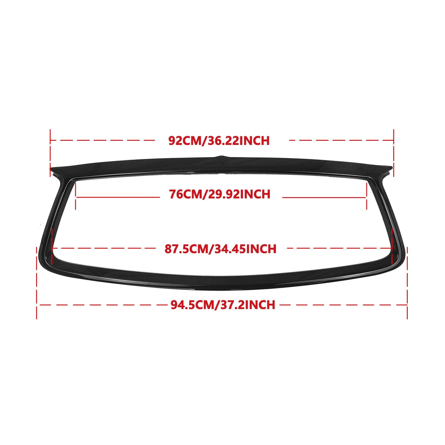 Grille Cover Trim for Infiniti Q60 Coupe (2017-2022) - 18" Gloss Black