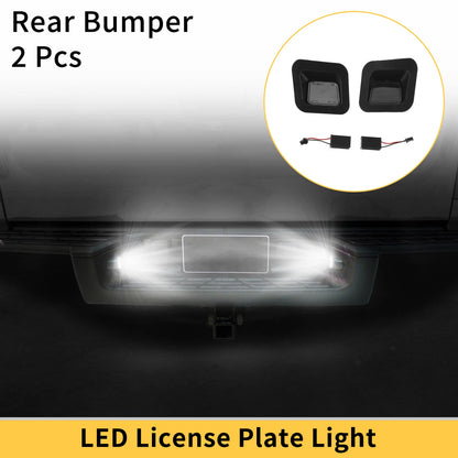 2 x License Plate Lights White for Dodge Ram 1500 2500 3500 (2010-2023)