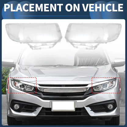 Front Left Right Headlight Lens Covers for Subaru Forester (2006-2008)