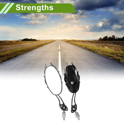 M8/M10 Oval Shape Rear View Mirrors for Motorcycle