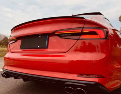 Glossy Black Rear Boot Spoiler Wing for Audi A5 S5 Sportback (2017-2022)