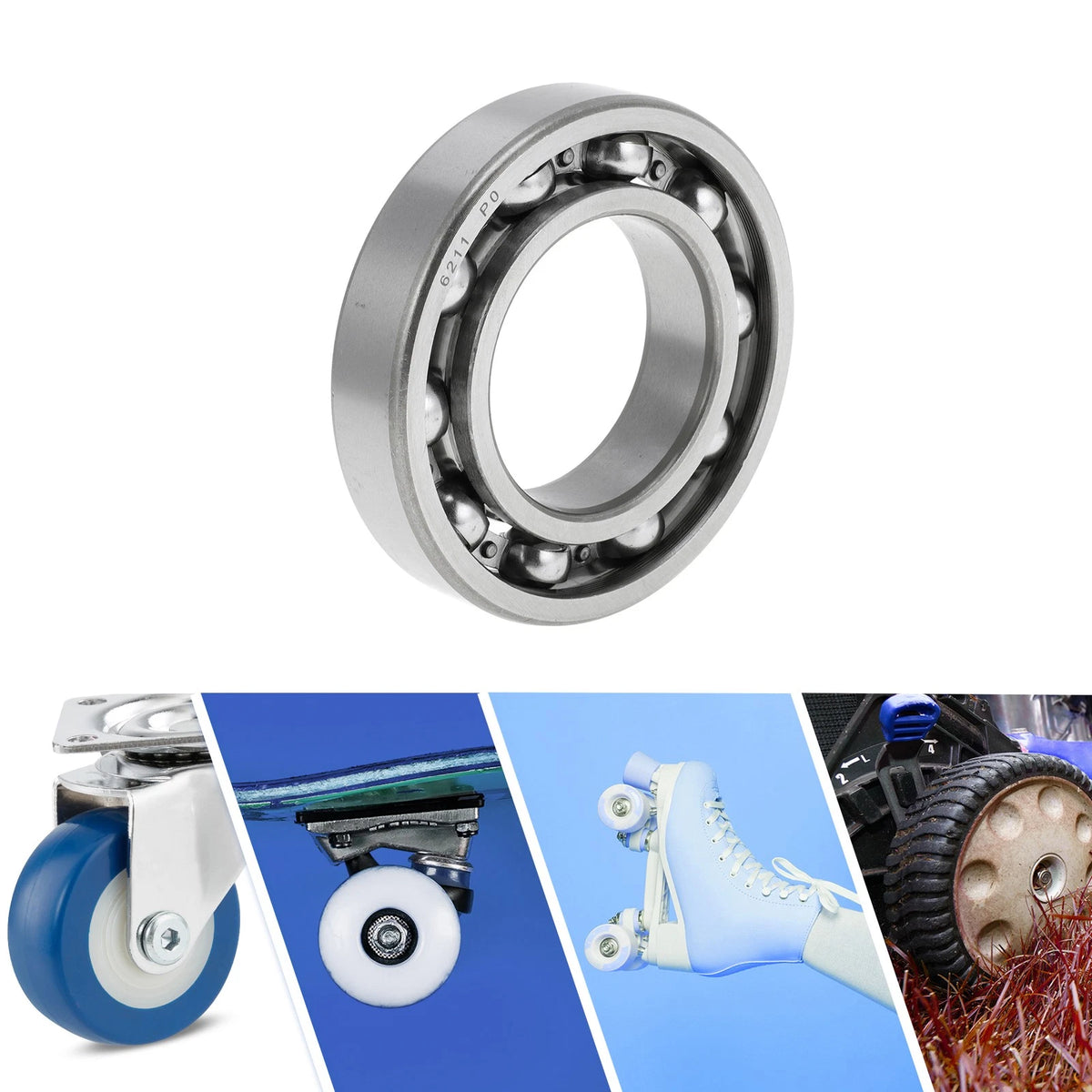 6211 Deep Groove Ball Bearings 55x100x21mm for Scooter Skateboard Wheel