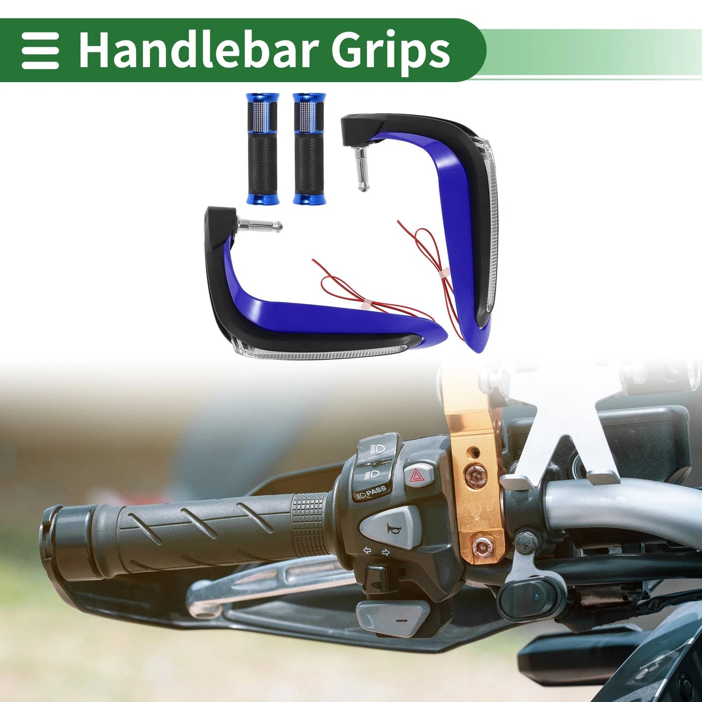 Hand Grips Cover for Motorcycle Handlebar End Grips Side Pattern